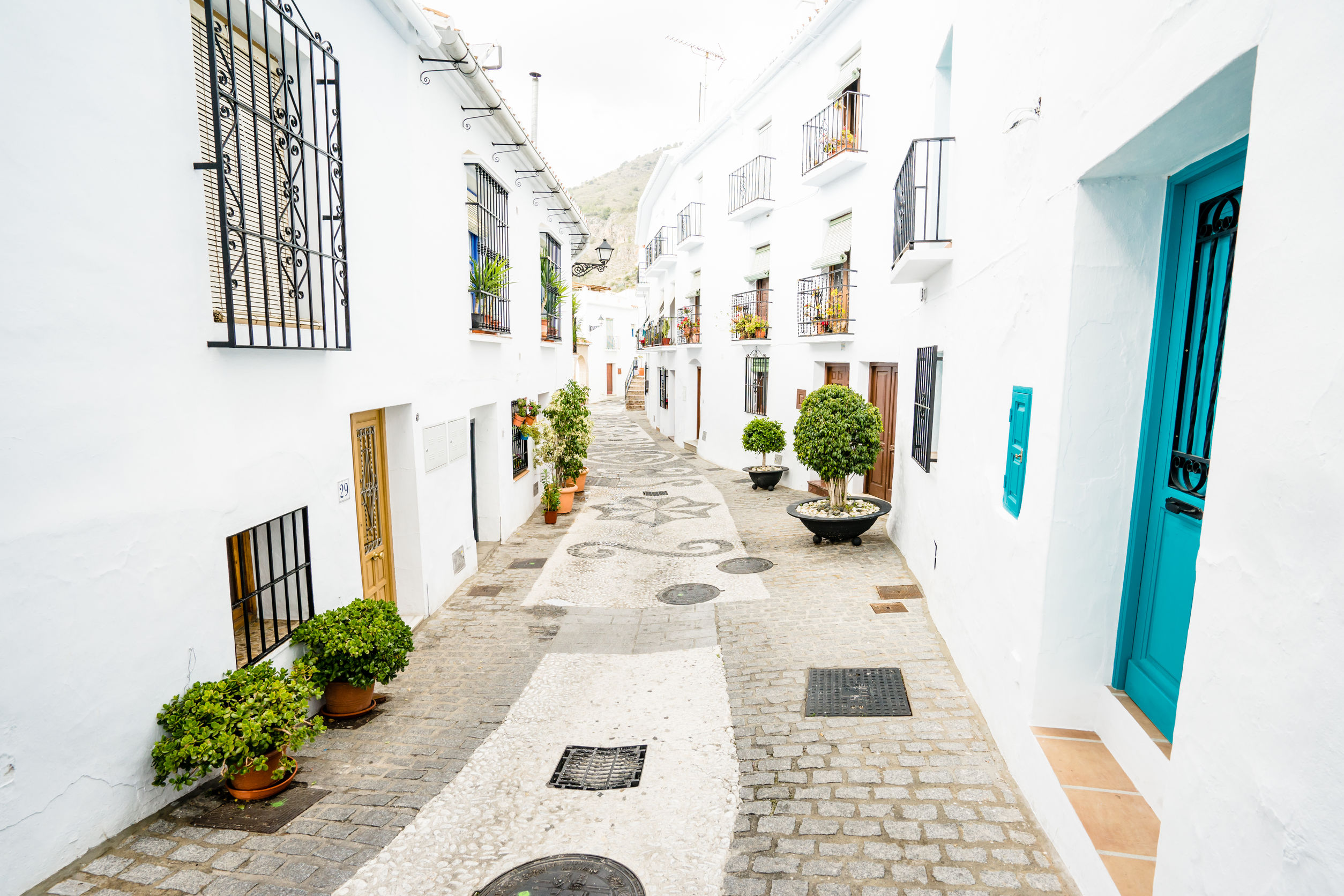 Typical white town in Andalusia, Spain